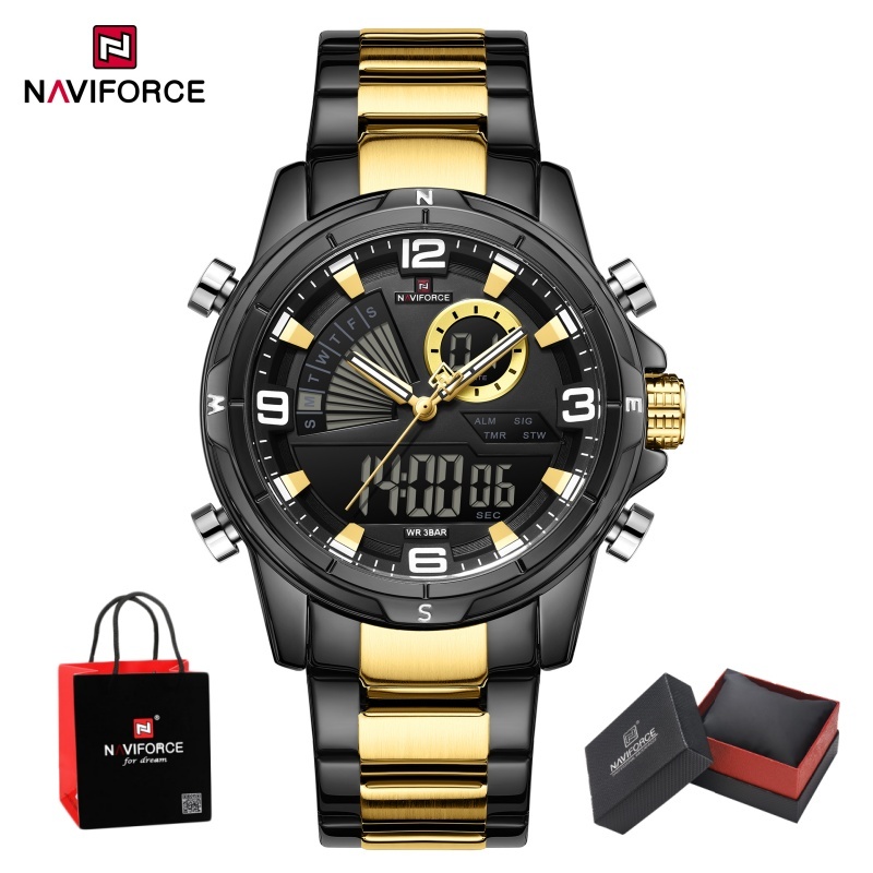 Watch Display Box - NAVIFORCE Men Dual Display Watch 3ATM
