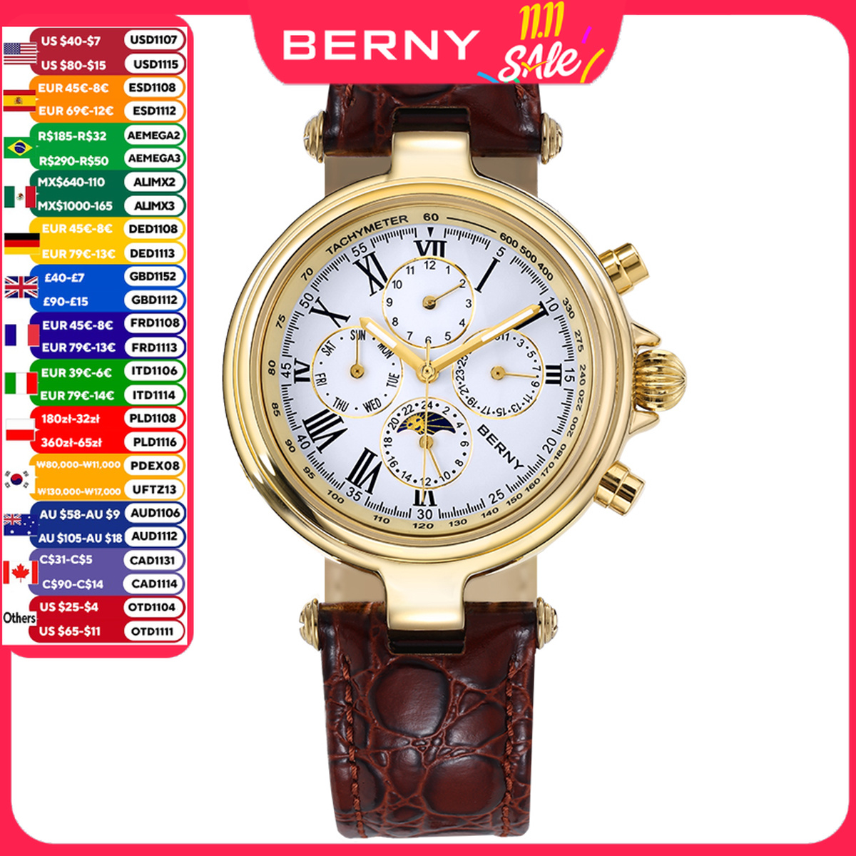 BERNY Retro Automatic Men's Wa - Seiko Watch Prospex review and price